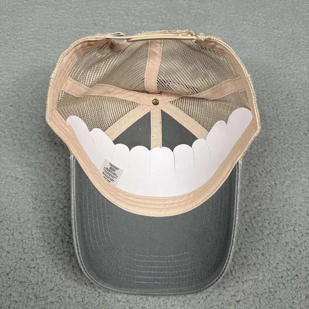 Life Is Good Hat Cap Retro Mountains Soft Mesh Snapback Gray Outdoors Hiking NWT
